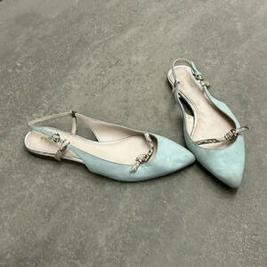 Coach  pointy toe open back flats